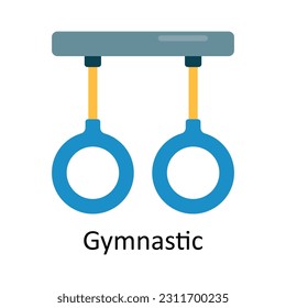 Gymnastic Vector  Flat Icon Design illustration. Sports and games  Symbol on White background EPS 10 File