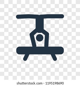 Gymnastic vector icon isolated on transparent background, Gymnastic transparency logo concept