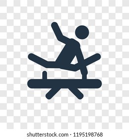 Gymnastic vector icon isolated on transparent background, Gymnastic transparency logo concept