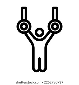 Gymnastic Vector Line Icon Design