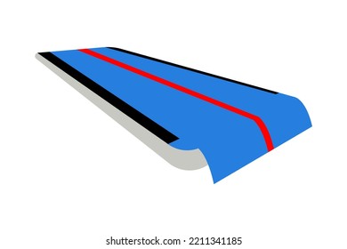 Gymnastics air mat vector illustration.