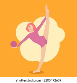 Gymnastics  asian woman health care 