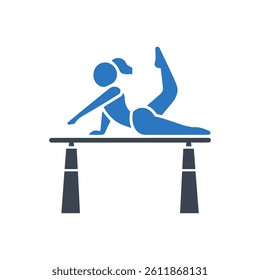 Gymnastics Balance Beam Icon On White Background