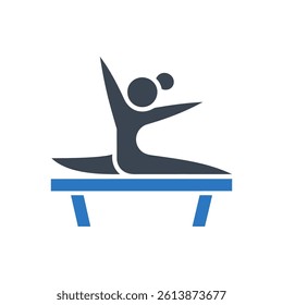 Gymnastics Balance Icon On White Background