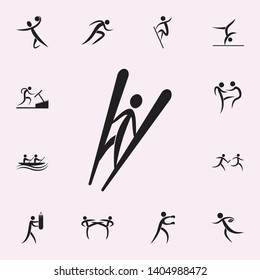gymnastics with a circle icon. Elements of sportsman icon. Premium quality graphic design icon. Signs and symbols collection icon for websites, web design, mobile app on white background