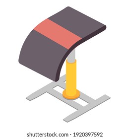 Gymnastics equipment icon. Isometric of gymnastics equipment vector icon for web design isolated on white background