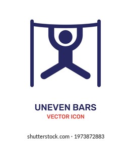Gymnastics exercise uneven bars icon