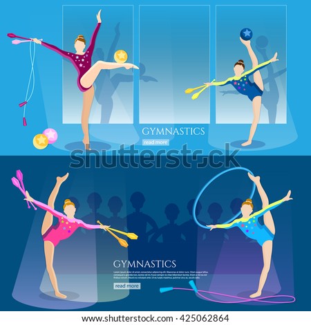 gymnastics girls banner professional