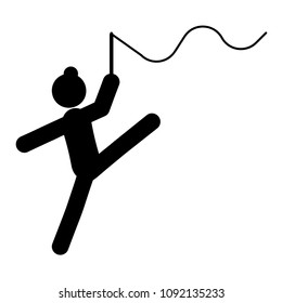 Gymnastics glyph icon, isolated on white background