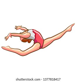 Gymnastics Graphic Vector Design Stock Vector (Royalty Free) 1377818417 ...