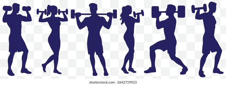 Gymnastics, gym, weight lifting and fitness, art vector silhouettes design eps 10