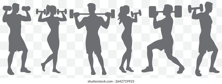 Gymnastics, gym, weight lifting and fitness, art vector silhouettes design eps 10