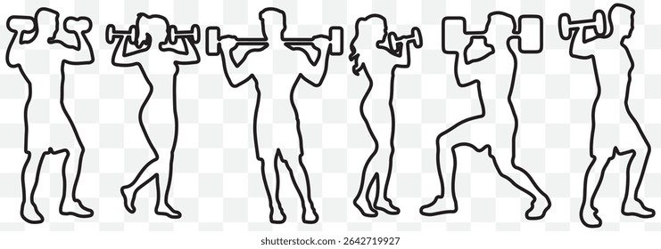 Gymnastics, gym, weight lifting and fitness, art vector silhouettes design eps 10
