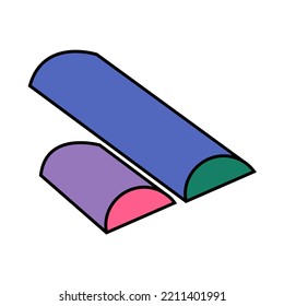 La gimnasia recorre a medias la ilustración vectorial.