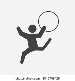 Gymnastics with a hoop icon