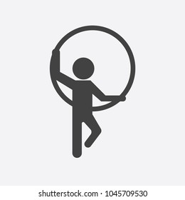 Gymnastics with a hoop icon