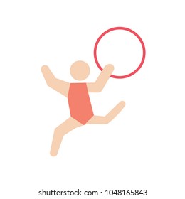 Gymnastics with a hoop icon