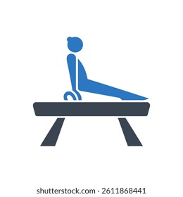 Gymnastics Icon On White Background