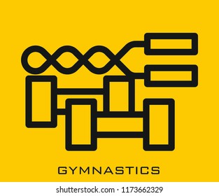 Gymnastics icon signs