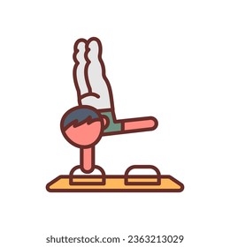 Icono de gimnasia en vector. Ilustración
