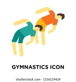 Gymnastics icon vector isolated on white background, Gymnastics transparent sign