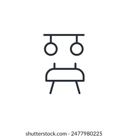gymnastics icon. vector.Editable stroke.linear style sign for use web design,logo.Symbol illustration.