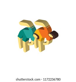 Gymnastics isometric left top view 3D icon