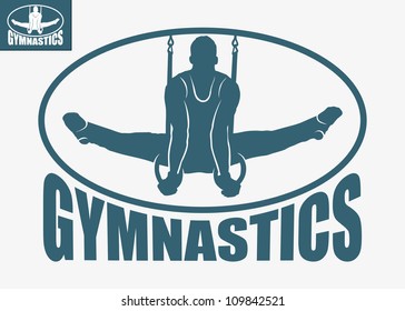 Gymnastics label - vector illustration