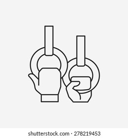Gymnastics line icon