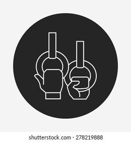 Gymnastics line icon