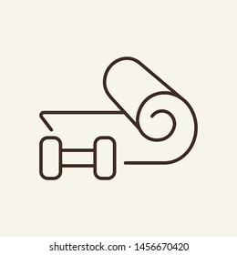 Gymnastics line icon. Gym, fitness, dumbbell. Sport concept. Vector illustration can be used for topics like sport, fitness, healthy lifestyle