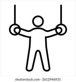 Gymnastics Line Icon Vector Illustration