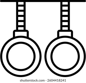Gymnastics Line Vector Icon Design