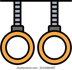 Gymnastics Line Vector Icon Design