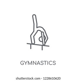 Gymnastics linear icon. Modern outline Gymnastics logo concept on white background from Sport collection. Suitable for use on web apps, mobile apps and print media.