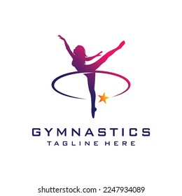 gymnastics logo, dance logo design