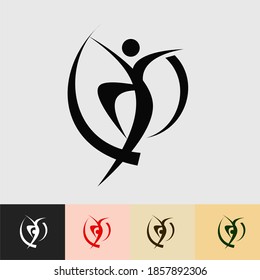 Gymnastics Logo Symbol Icon Vector
