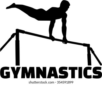 Gymnastics with man at high bar