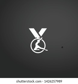 Gymnastics Medal Variant vector icon. Gymnastics Medal Variant concept stroke symbol design. Thin graphic elements vector illustration, outline pattern for your web site design, logo, UI. EPS 10.
