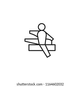 Gymnastics Modern Simple Outline Vector Icon