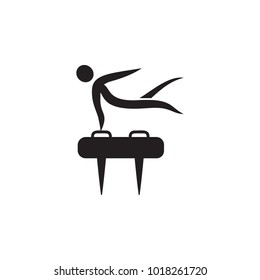 gymnastics on the goat icon. Elements of sportsman icon. Premium quality graphic design icon. Signs and symbols collection icon for websites, web design, mobile app on white background