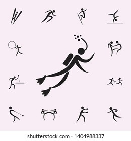 gymnastics on a log icon. Elements of sportsman icon. Premium quality graphic design icon. Signs and symbols collection icon for websites, web design, mobile app on white background