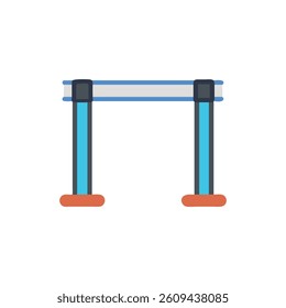 Gymnastics Parallel Bars for Training. Design of Fitness and Gym Icons.