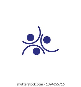 gymnastics people icon vector logo