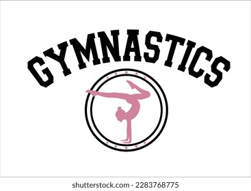 gymnastics pink vector design hand drawn vector