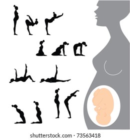 gymnastics for pregnant women - a set of exercises