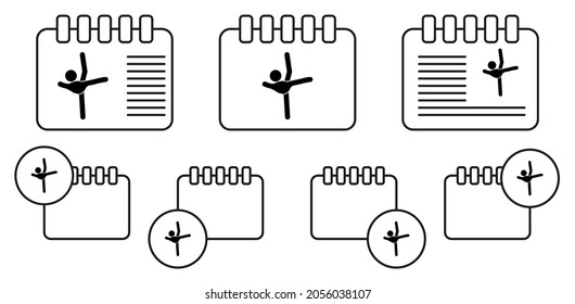 Gymnastics Rhythmic sport icon. Silhouette of an athlete icon. Sportsman element icon. Premium quality graphic design. Signs, outline symbols collection icon for websites, web design on white