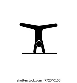 Gymnastics Rhythmic sport icon. Silhouette of an athlete icon. Sportsman element icon. Premium quality graphic design. Signs, outline symbols collection icon for websites on white background