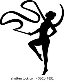 Gymnastics with ribbon