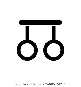 Gymnastics Rings Icon in Hanging Position